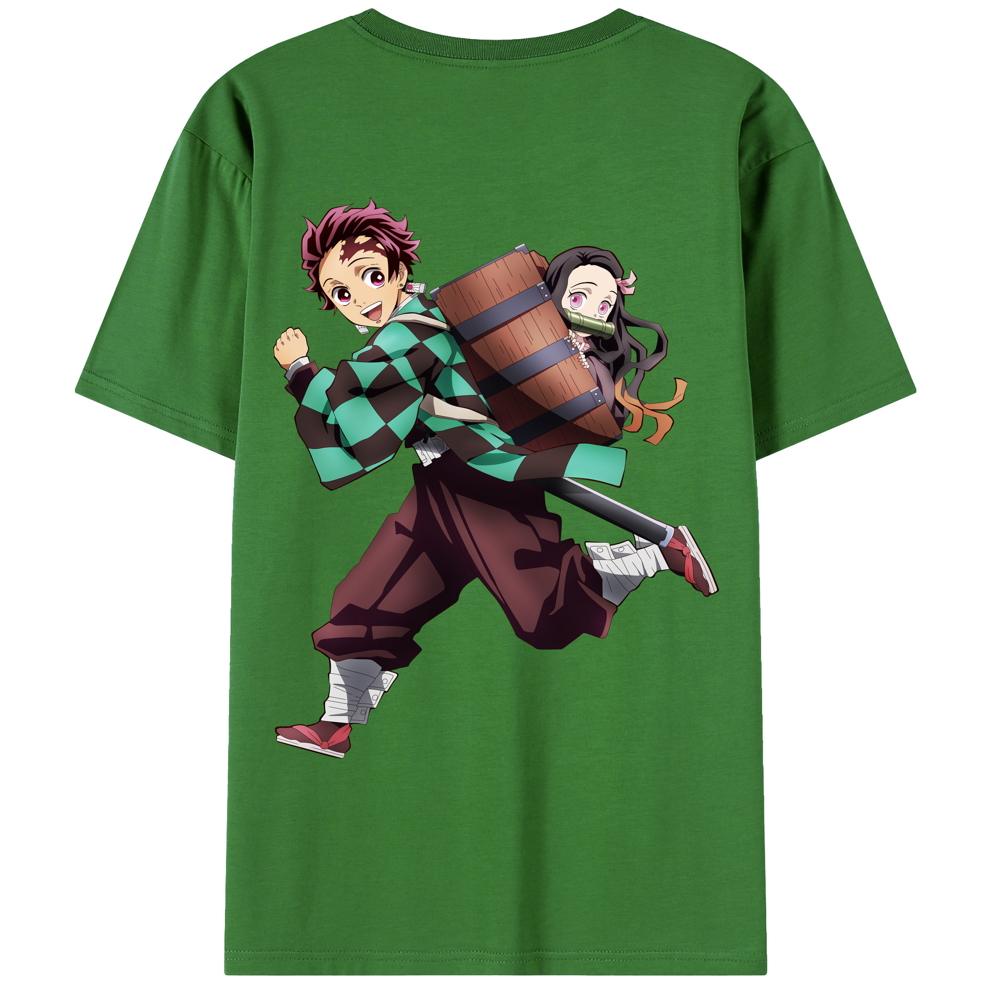 （画像用） 鬼滅の刃 竈門 炭治郎／かまど たんじろう Kamado Tanjirou レディース半袖Tシャツ(バックプリント)